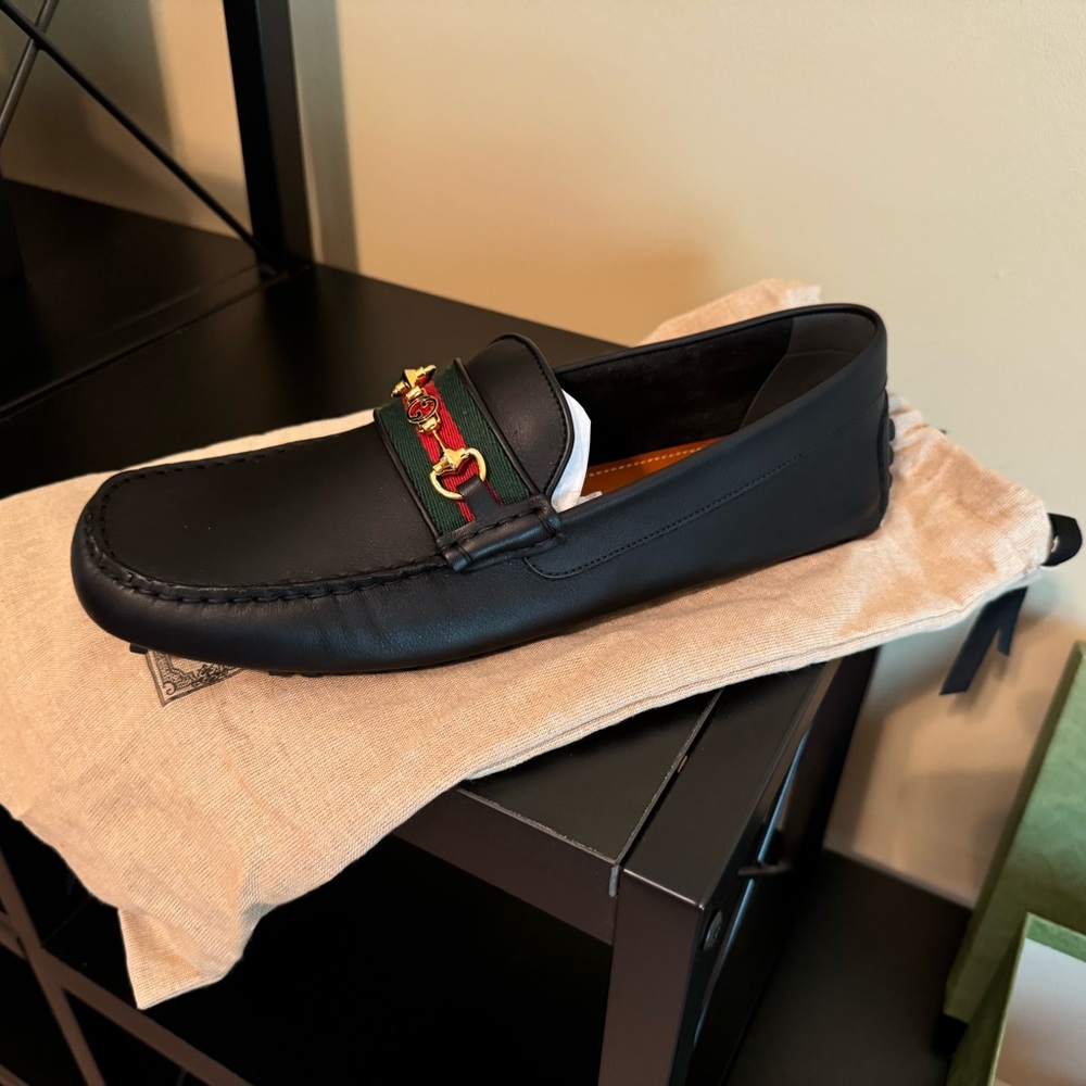 Gucci black men’s shoes, size 10